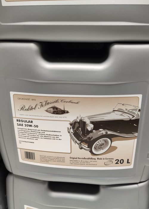 Bidon 20ltr huile REGULAR 20W50